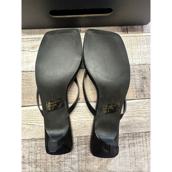 NIB Fashion Nova Teri Kitten Heels Vacation Dinner Cocktail Black Size 9 - Picture 5 of 6